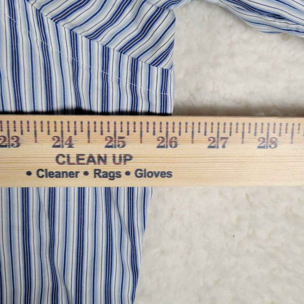 Polo Ralph Lauren Button Down Shirt Mens XL Blue White Striped Long Sleeve - Picture 10 of 10